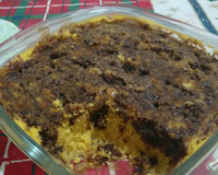 Bolo de cenoura com calda de chocolate de microondas