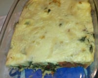 Torta de espinafre com presunto e queijo