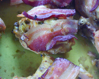 Coxa de frango com bacon
