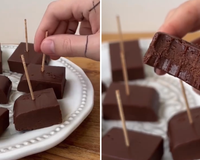 Fudge de chocolate da série Wandinha com apenas 2 ingredientes e pronto rapidinho