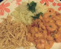 Estrogonofe de camarão