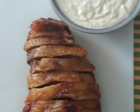 Picanha assada com creme parmesão