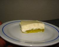 Gelatina com creme rosado