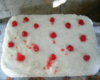 Bolo de aniversário de pêssego