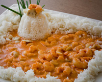 Estrogonofe de camarão