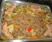 bife assado no forno com legumes