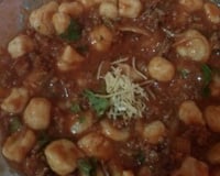 Nhoque de batata com molho bolonhesa (massa leve)