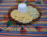 Estrogonofe de camarão