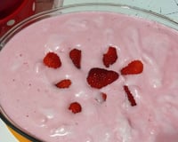 Espuma de morango fácil