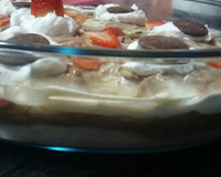 Pavê de morango com chocolate