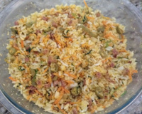 Arroz farofa divino para churrasco