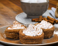 Taça de churros com mousse de chocolate