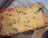 Lasanha de brócolis com molho branco