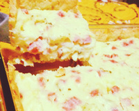 Quiche de queijo e presunto