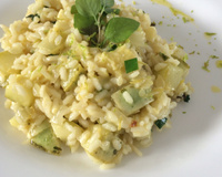 Risoto de abobrinha e limão siciliano