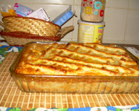 Deliciosa torta de frango com requeijão