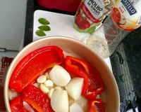 Bruschetta de pimentão vermelho