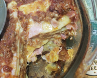 Lasanha de queijo e presunto