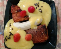 Salmão ao molho de maracujá