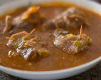 Bife a rolê na panela de pressão