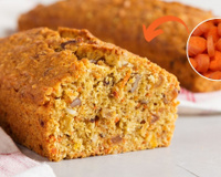 Bolo fit de cenoura e aveia: a massa fica super fofinha, faço toda a semana para manter a dieta