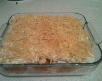 Torta de frango com pão de fôrma