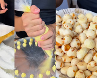 Pipoquinha de queijo é o petisco perfeito para comer aos montes, é muito fácil de fazer!