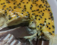 Mousse de maracujá com chocolate