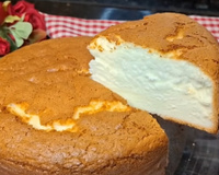Receita de bolo algodão com apenas 3 ingredientes: massa muito fofinha, não leva farinha de trigo e desmancha na boca