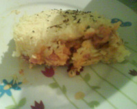 Escondidinho de batata com recheio de pizza