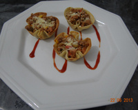 Crocante com recheio de cachorro quente