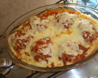 Polpetone assado e recheado