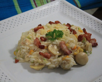 Risoto de frango com abobrinha