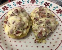 Batata recheada de microondas