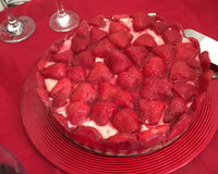 Torta espelhada de morango