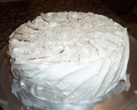 Bolo de coco e marshmallow