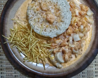 Camarão ao catupiry e requeijão