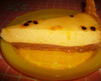 Torta de maracujá com caminha de ganache