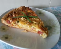 Quiche de alho poró com bacon