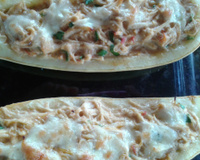 Abobrinha recheada com frango (Zapalito)