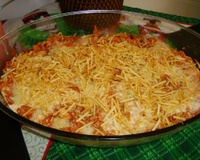 Frango com Catupiri e batata palha da tia Gracia