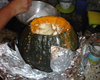 Camarão na moranga com catupiry