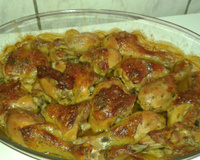 Frango assado crocante