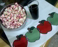 Pipoca doce com groselha