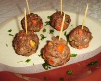 Bolinho de carne moída assado