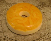 Sobremesa deliciosa de pêssego