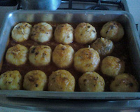 Nhocão de mandioca com carne seca