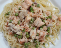 Massa com camarão e salmão