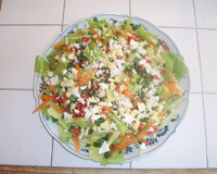 Salada maravilha com molho de mel e mostarda