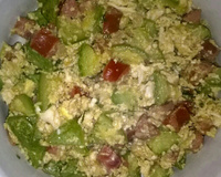 Mexidinho de abobrinha com calabresa fininha e ovos